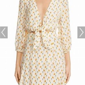 Faithfull the Brand Cream Floral Long Sleeve Dress